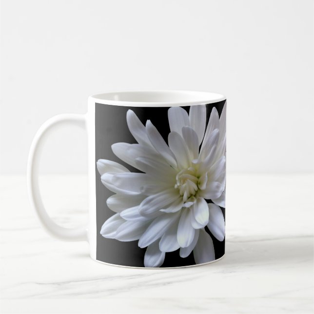 Mug Blanc floral blanc marguerite blanc maman blanche  (Gauche)