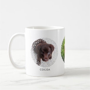 Mug Blanc Flurry de trois chiens de pattes Noël
