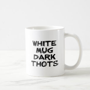 Mug blanc foncé Thots Humour drôle