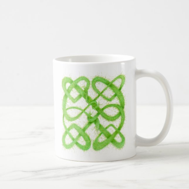Mug Blanc GREEN CELTIC KNOT (Droite)