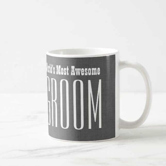 Mug Blanc gris V008C du MARIÉ le plus impressionnant (Droite)