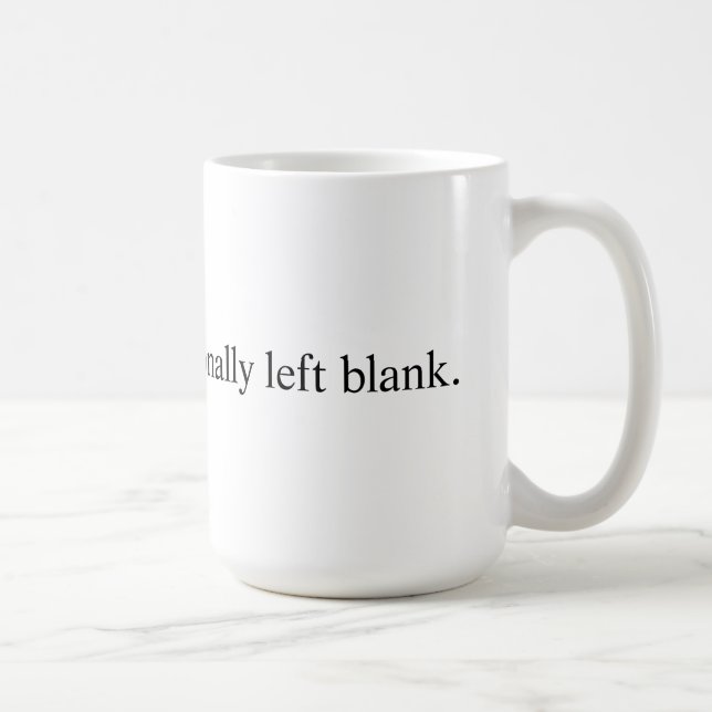 Mug Blanc intentionnellement gauche (Droite)