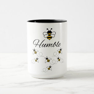 MUG BLANC JAUNE NOIR COMBO ABEILLE HUMBLE BOURDON ABEI