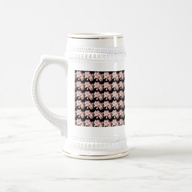 Mug blanc - Mug de conception de fleurs (Gauche)