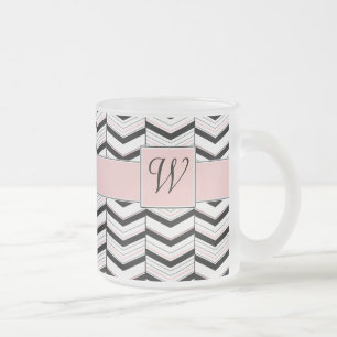 Mug blanc noir et blanc clair Chevron