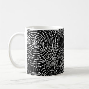Mug Blanc Noir : Formes Rondes Simples.
