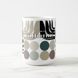 Mug Blanc Noir Gris Bohème