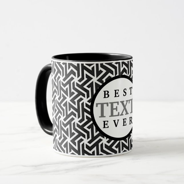 Mug Blanc noir professionnel moderne (Devant gauche)