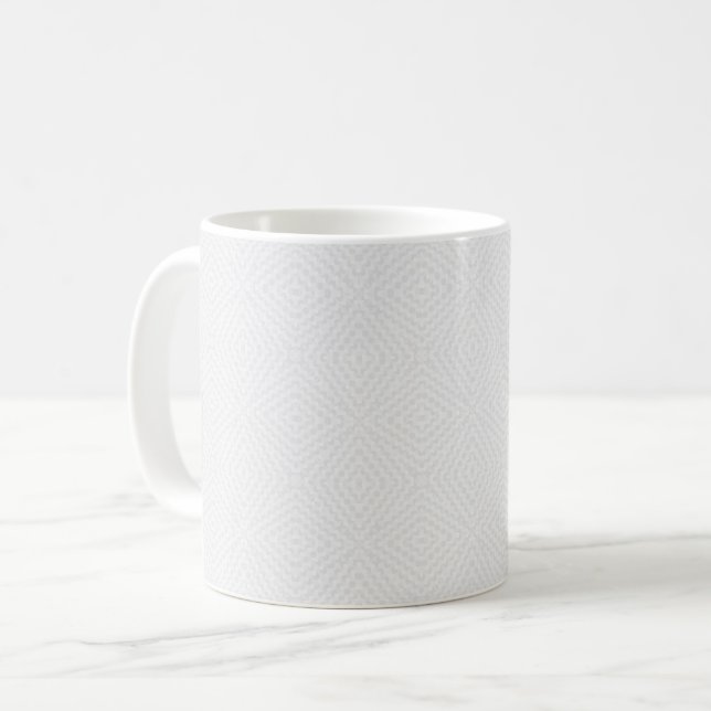 Mug Blanc solide texturé. (Devant gauche)