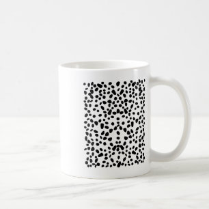 Mug Blanc tacheté avec Pois noir Dalmatien _1