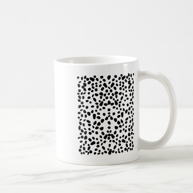 Mug Blanc tacheté avec Pois noir Dalmatien _1 (Droite)