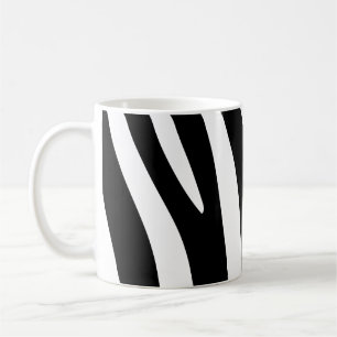 Mug Blancs Zèbre Noir et Blanc Classique Imprimer