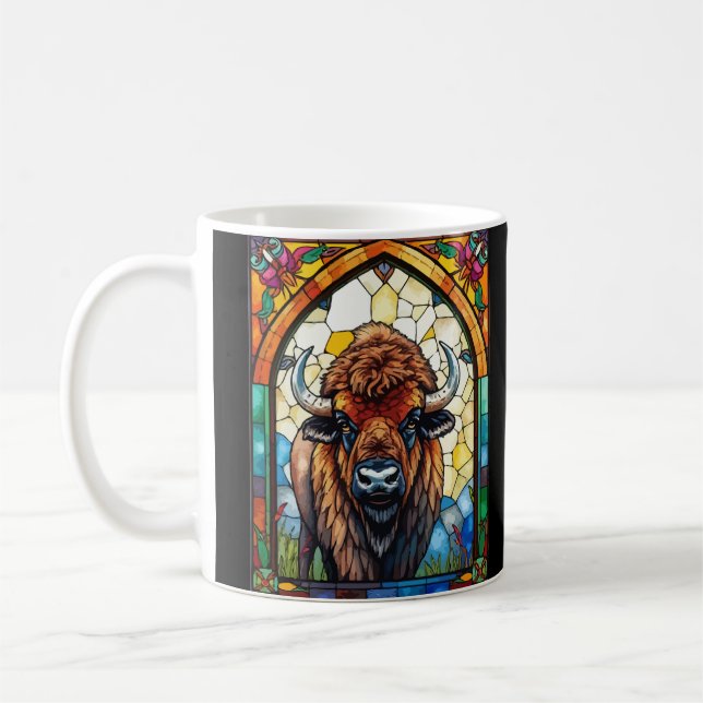 Mug Blank Customizable  Buffalo, Bison Wildlife Animal (Gauche)