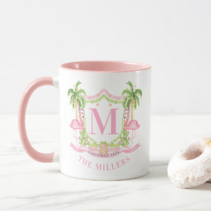 Mug Blason de Noël Flamingo Prépa Monogramme
