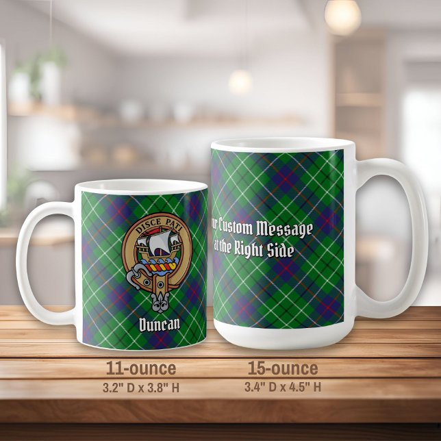 Mug Blason du clan Duncan sur tartan (Créateur téléchargé)