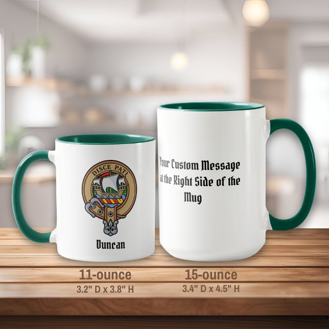 Mug Blason du clan Duncan sur tartan (Créateur téléchargé)