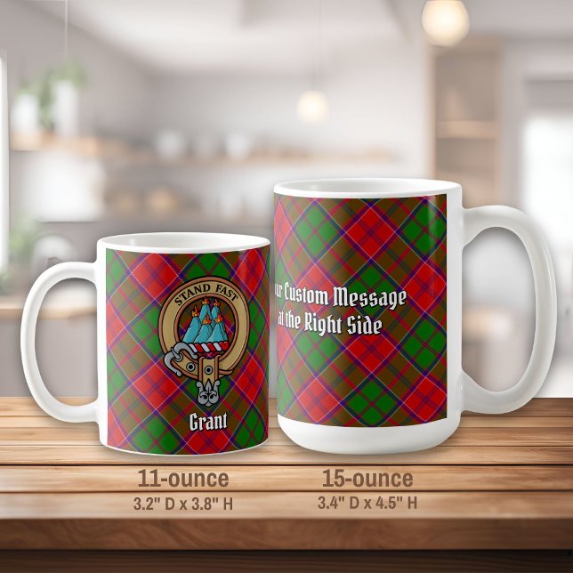 Mug Blason du clan Grant sur tartan (Créateur téléchargé)