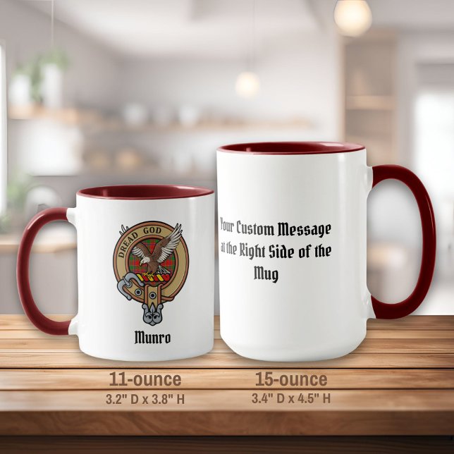 Mug Blason du clan Munro sur tartan (Créateur téléchargé)