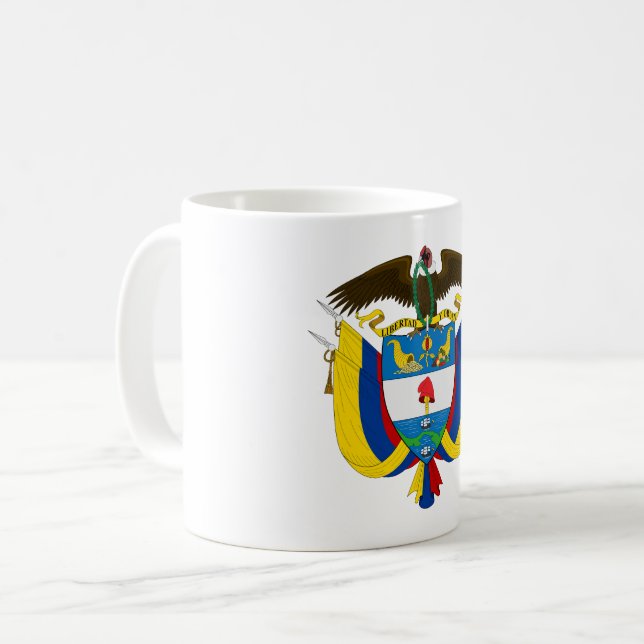 Mug Blason national colombien symbole emblème drapeau (Devant gauche)