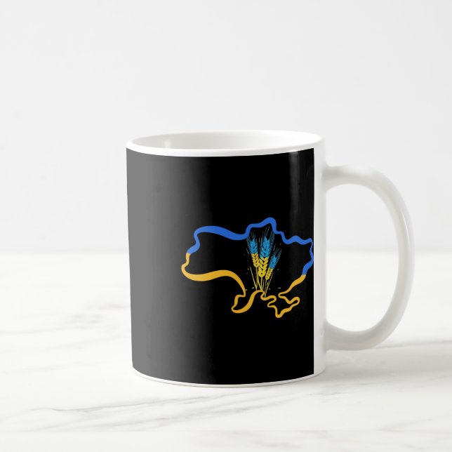 Mug Blé Ukraine Terre Jaune Bleu Drapeau Symbole Uni A (Droite)