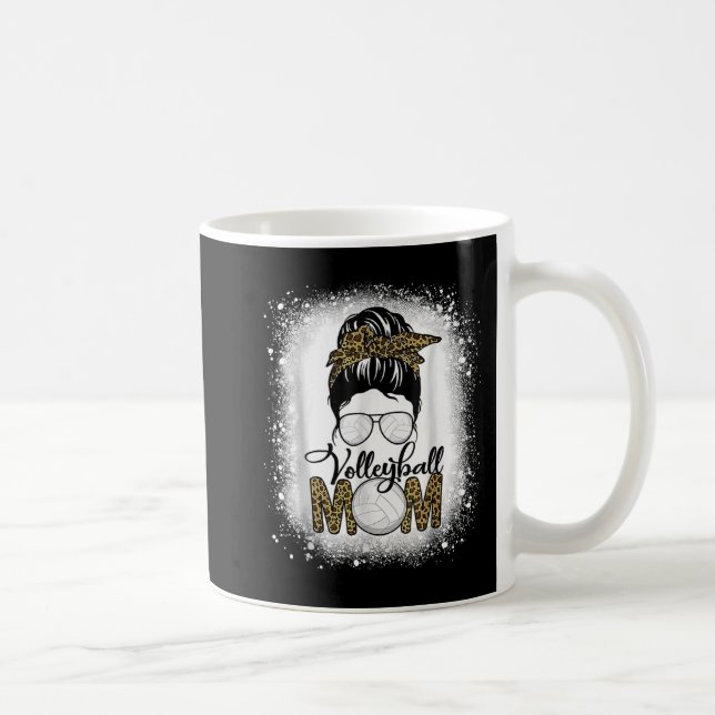 Mug Bleached Volleyball Maman Vie Leopard Messy Bun Ga (Droite)