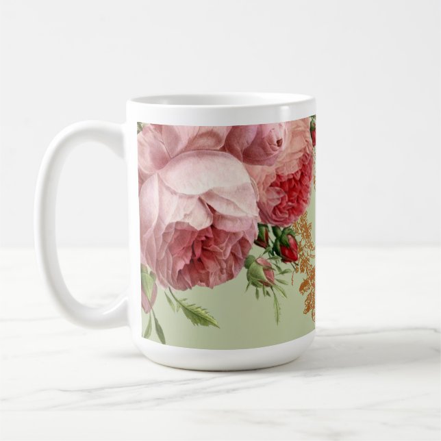 Mug Blenheim s'est levé - vert sauge élégant (Gauche)