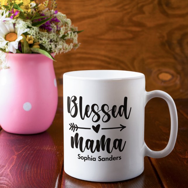 Mug Blessed Mama Cute Mom (Créateur téléchargé)