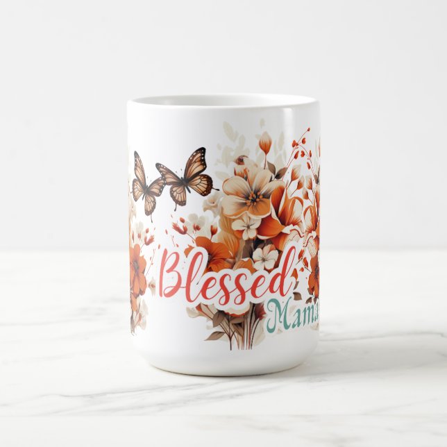 Mug Blessed Mama Papillon Floral  (Centre)