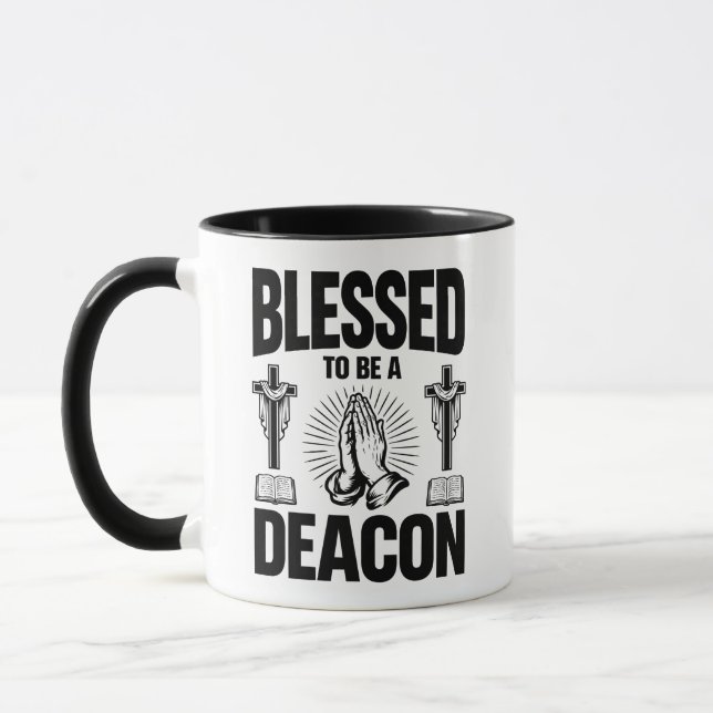 Mug Blessed to Be a Deacon Inspirational Prayer (Gauche)