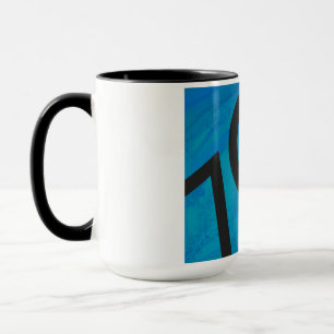 Mug Bleu 70 Décennie Anniversaire