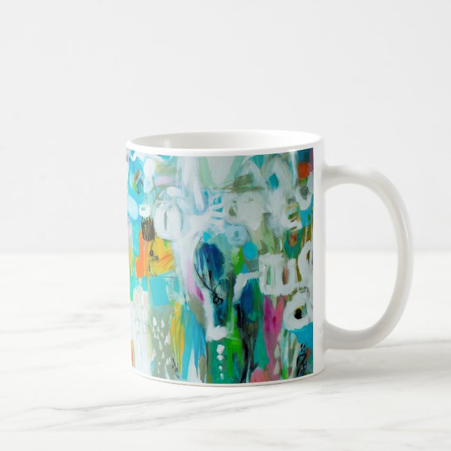 Mug Bleu Abstrait (Droite)