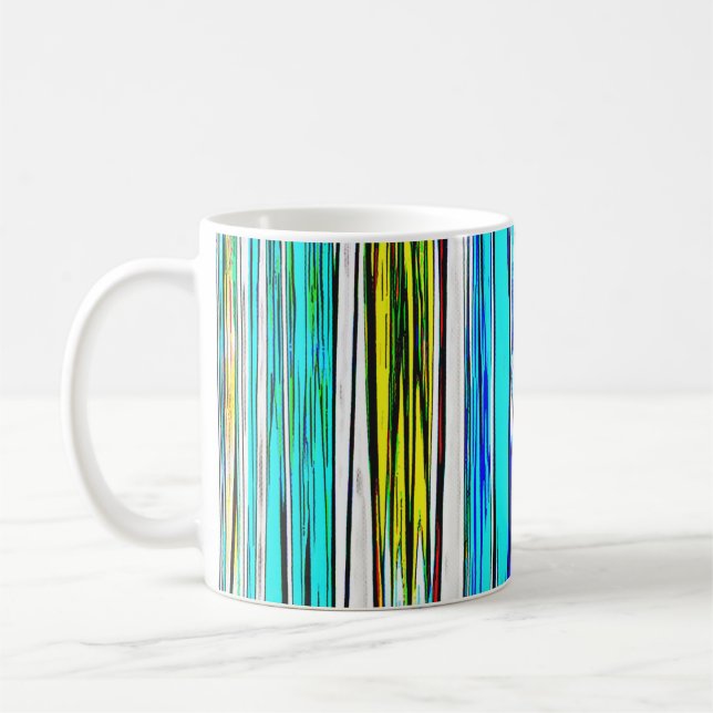 Mug Bleu Abstrait bandes 606 (Gauche)