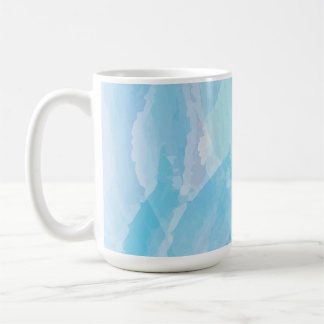 Mug Bleu, abstrait, cool couleur de l'eau brosse art (Gauche)