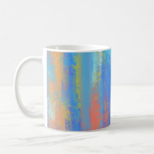 Mug Bleu Abstrait et orange