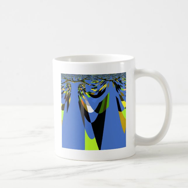 Mug Bleu Africain Tribal Motif Motif Art Imprimer (Droite)