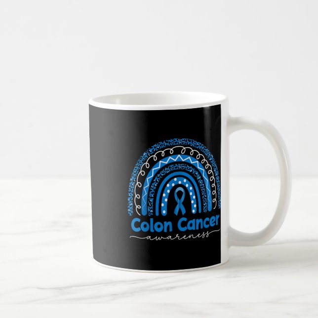 Mug Bleu arc-en-ciel Bleu Colon Sensibilisation au can (Droite)