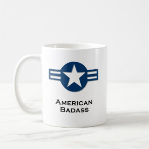 Mug bleu Badass américain
