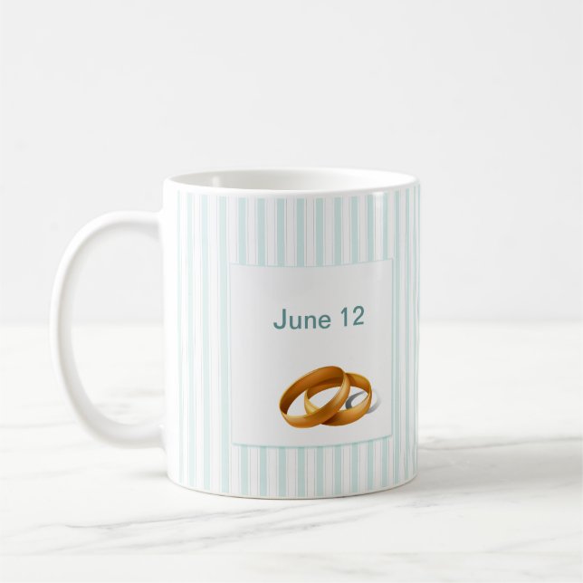 Mug Bleu - Bagues Mariages (Gauche)