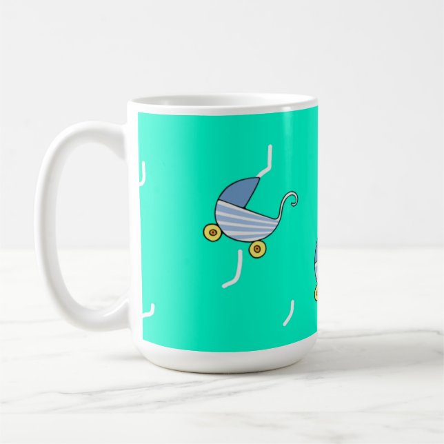 Mug Bleu bébé pram (Gauche)