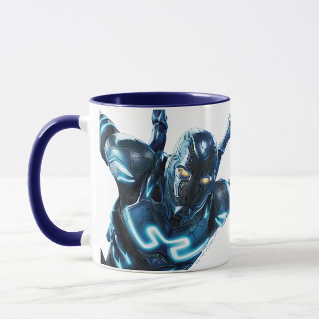 Mug Bleu Beetle Leaping Caractère Art (Gauche)