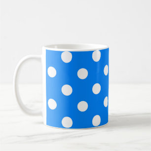 Mug Bleu blanc Pois design