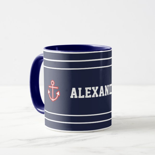 Mug Bleu Bleu Bleu Marine Marine (Devant gauche)