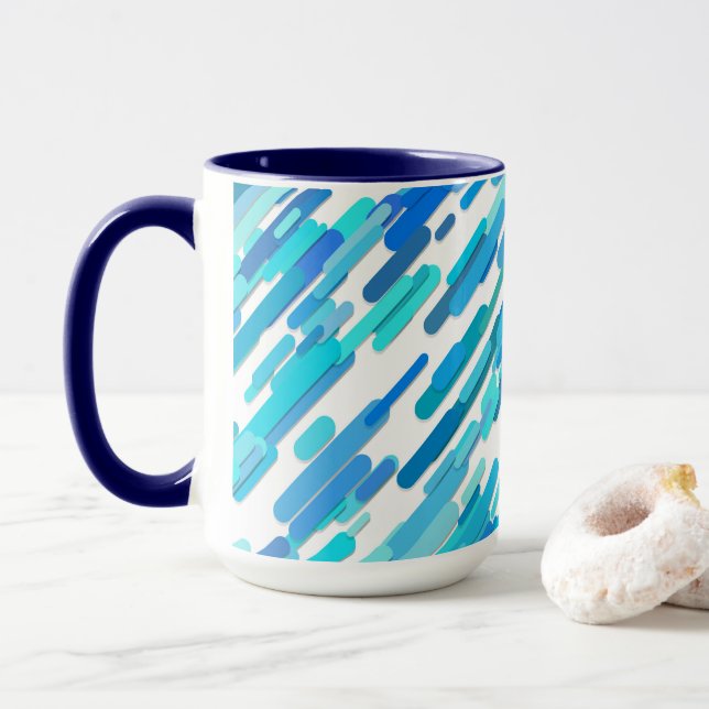 Mug Bleu bleu cool Turquoise Marine (Avec donut)