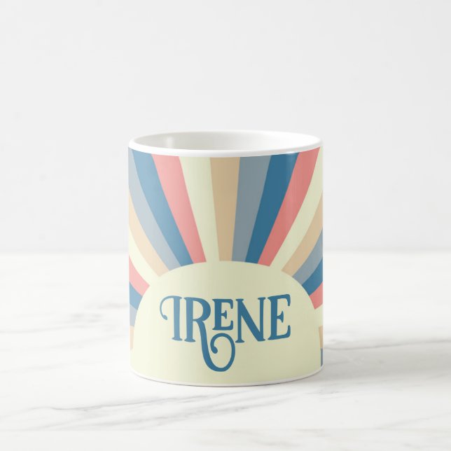 Mug Bleu bleu rose beige clair Arc-en-ciel doux Ray (Centre)