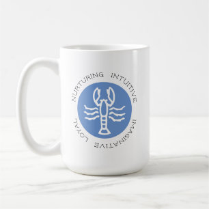 Mug Bleu Cancer Zodiac étoile Signal Personnalité Trai