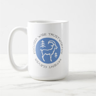 Mug Bleu Capricorne Zodiac Star Signal Personnalité Tr