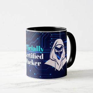 Mug Bleu Circuit Cyber Sécurité Ordinateur pirate