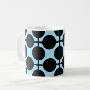 Mug Bleu clair avec géométrique noir