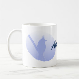 Mug Bleu clair Nature calme Oiseau Silhouette