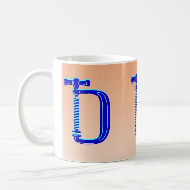 Mug Bleu Clamp en bois (Gauche)
